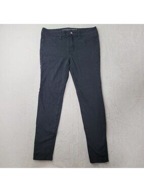 American Eagle Outfitters Women's Black Super Stretch Jeggings Size 8 Regular
